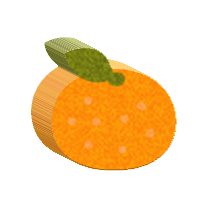 a mem cake in the shape of an orange.