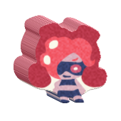 a mem cake in the shape of an octoling soldier.